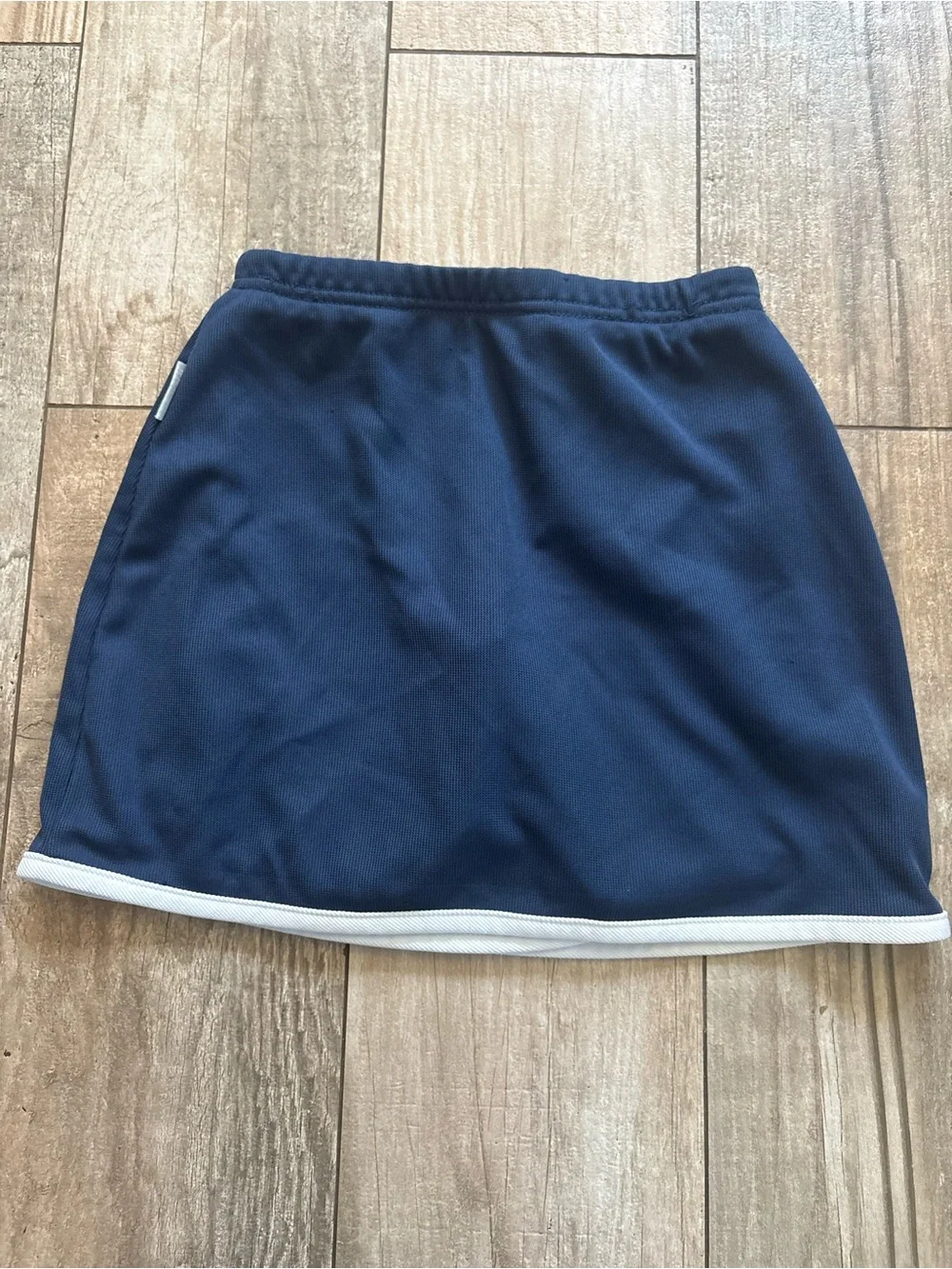 Nike Girls Navy Tennis Mini Skort with White Trim Sz 7/8